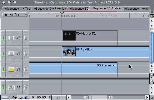 Final Cut Pro 3D-Matrix