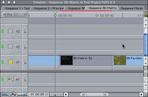 Final Cut Pro 3D-Matrix
